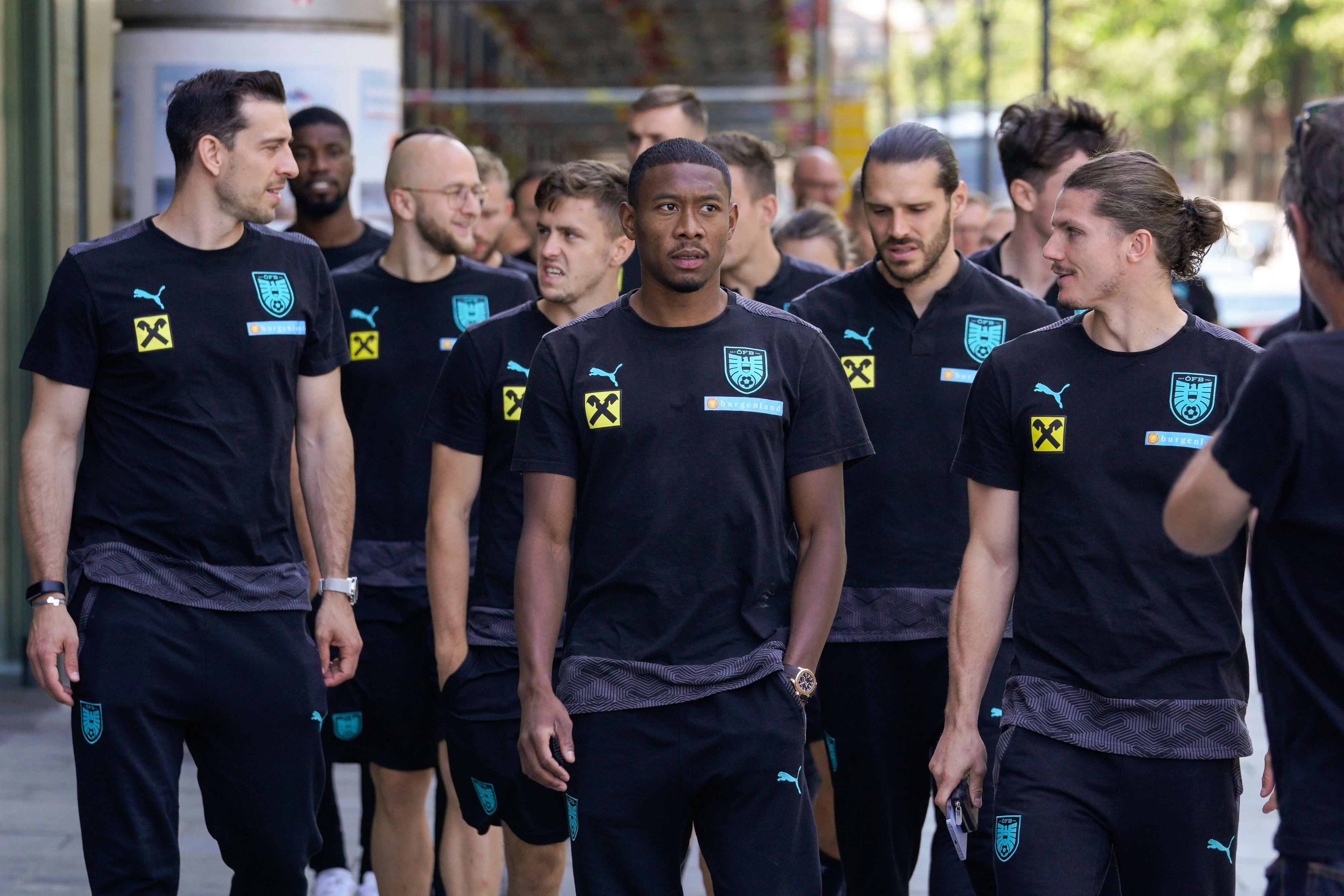 David Alaba mit seinen ÖFB-Teamkollegen