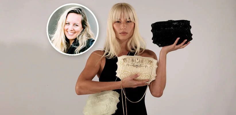 Julia Körner (li.) entwirft dreidimensionale Bags aus dem Drucker.