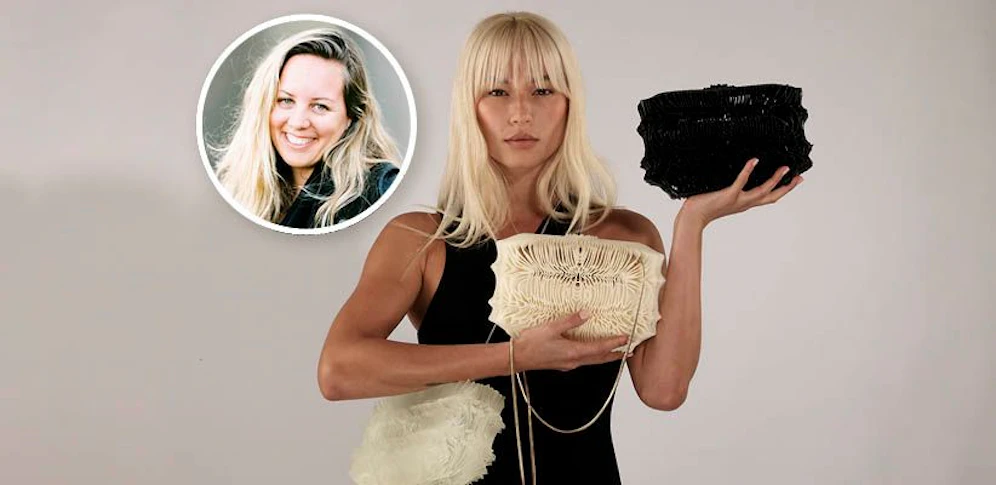 Julia Körner (li.) entwirft dreidimensionale Bags aus dem Drucker.