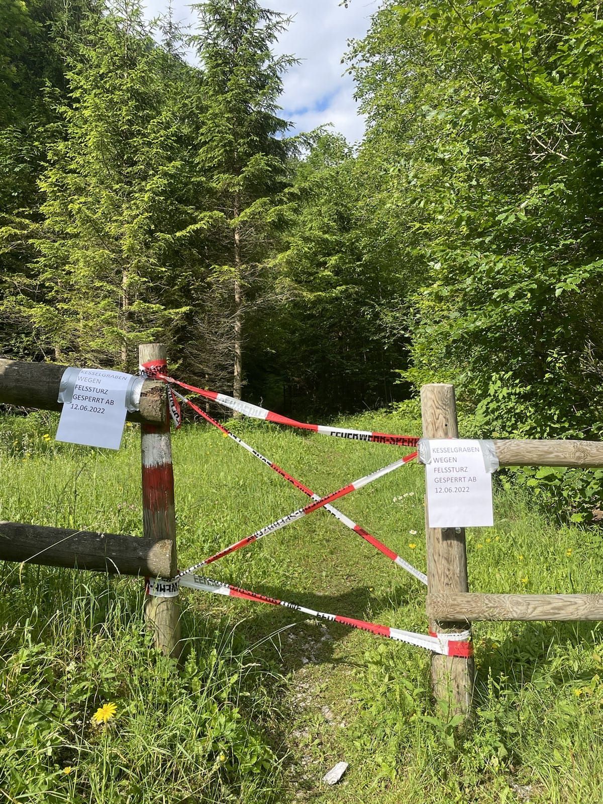 Die Wege wurden gesperrt.