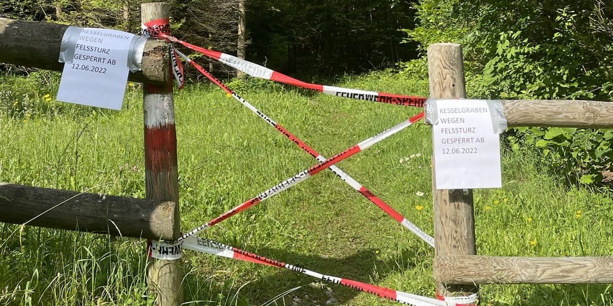 Die Wege wurden gesperrt.
