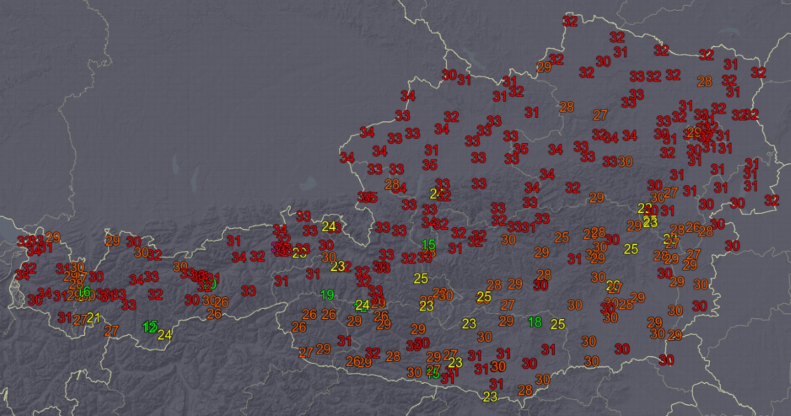 Danach steht Österreich brütende Hitze bevor. 