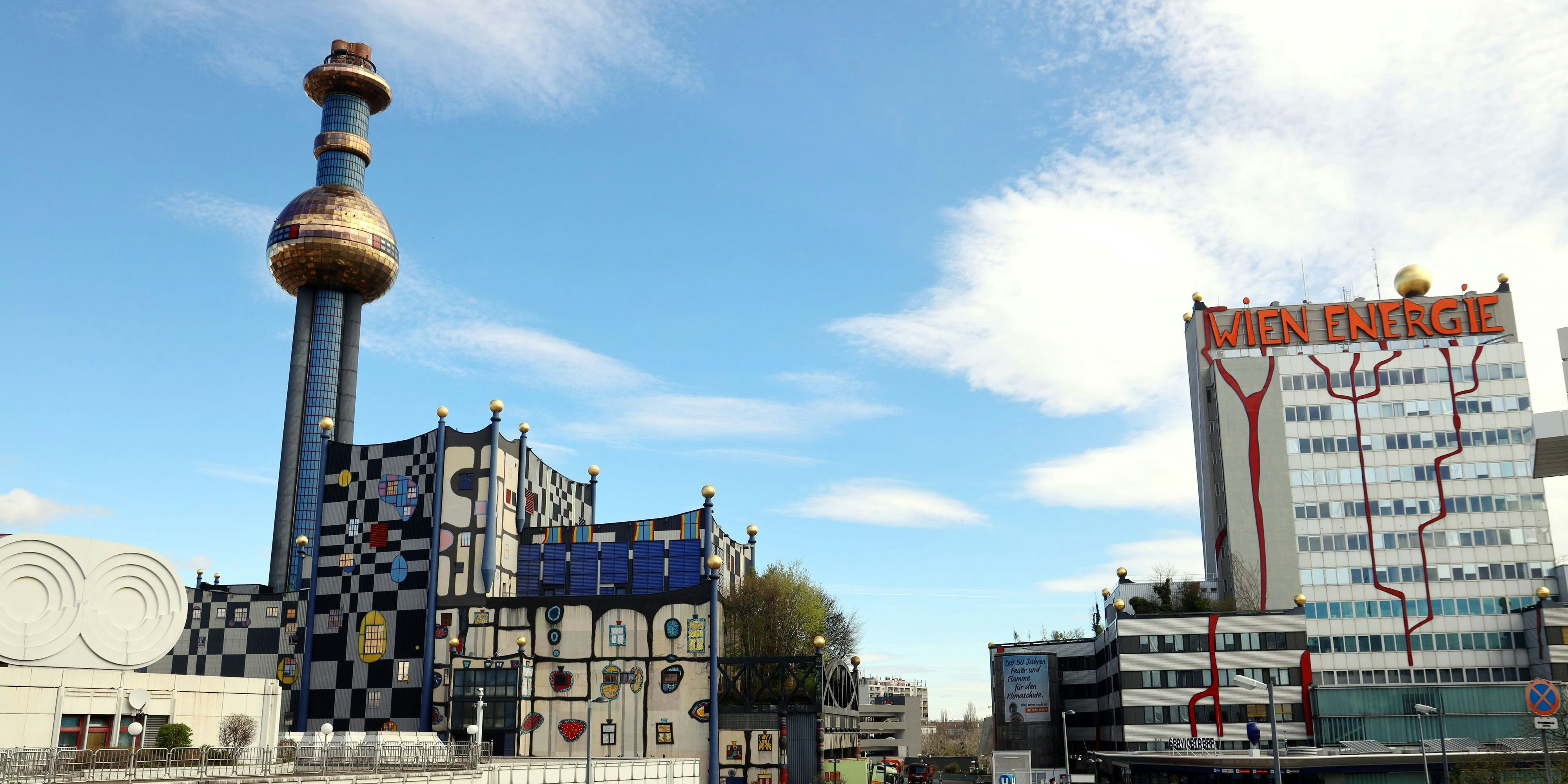 Müllverbrennungsanlage Spittelau - hier wird für die Stadt Wien Energie hergestellt.