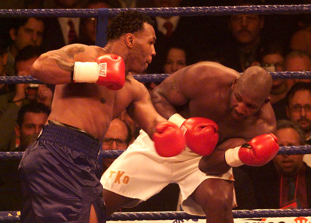 Mike Tyson 2000 bei seinem Sieg gegen Julius Francis.
