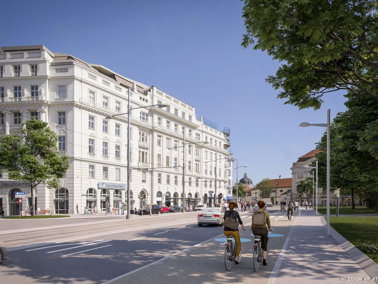 Der ÖAMTC hat ein Konzept erarbeitet, um den Rennweg in Wien-Landstraße zu einer Radlangstrecke von Schwechat bis zum Ring zu machen.