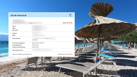 Die 855 Euro wurden von Sandras Konto abgebucht, die Buchungsbestätigung blieb allerdings aus.