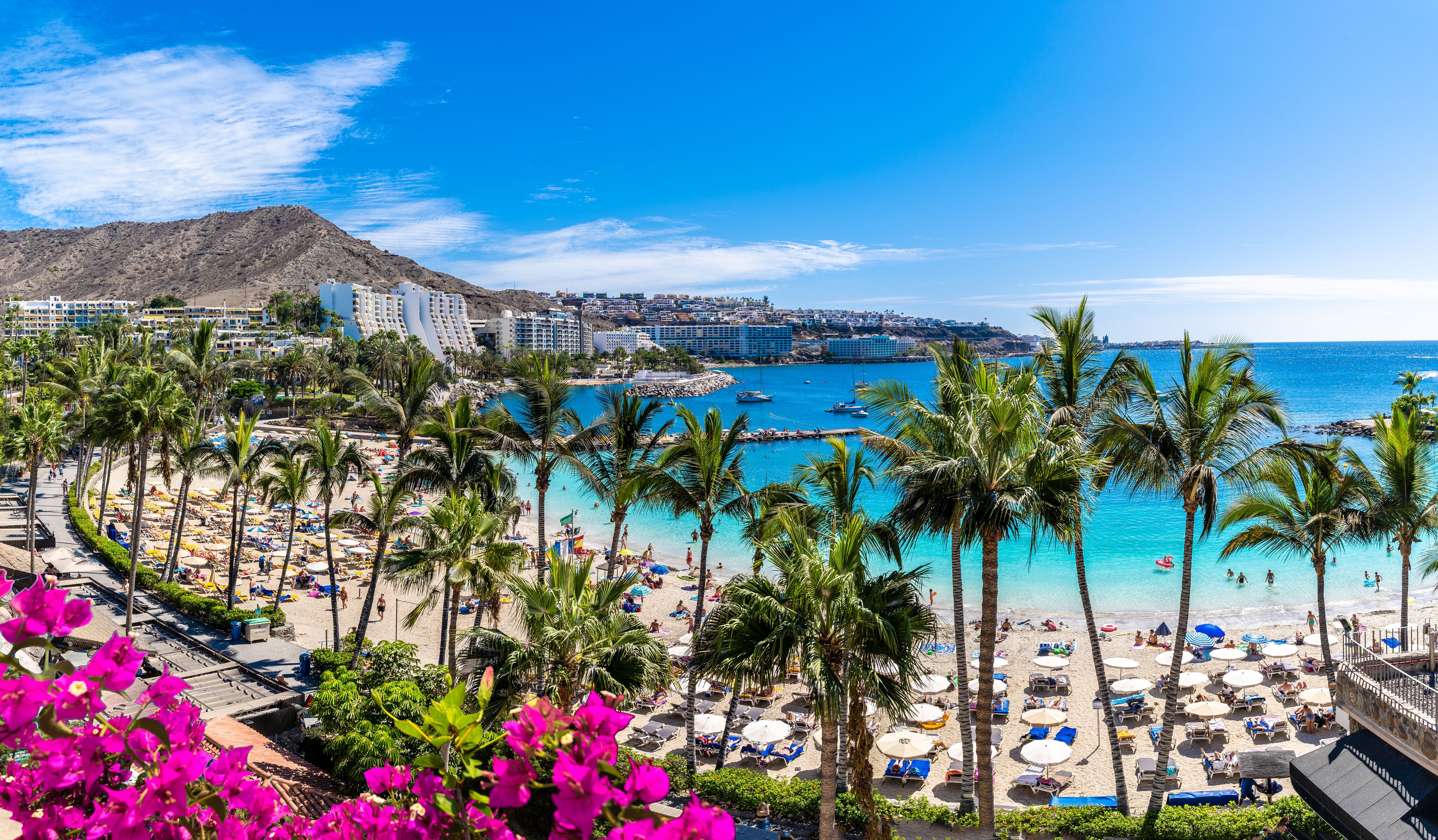 Landscape with Anfi beach and resort, Gran Canaria, Spain