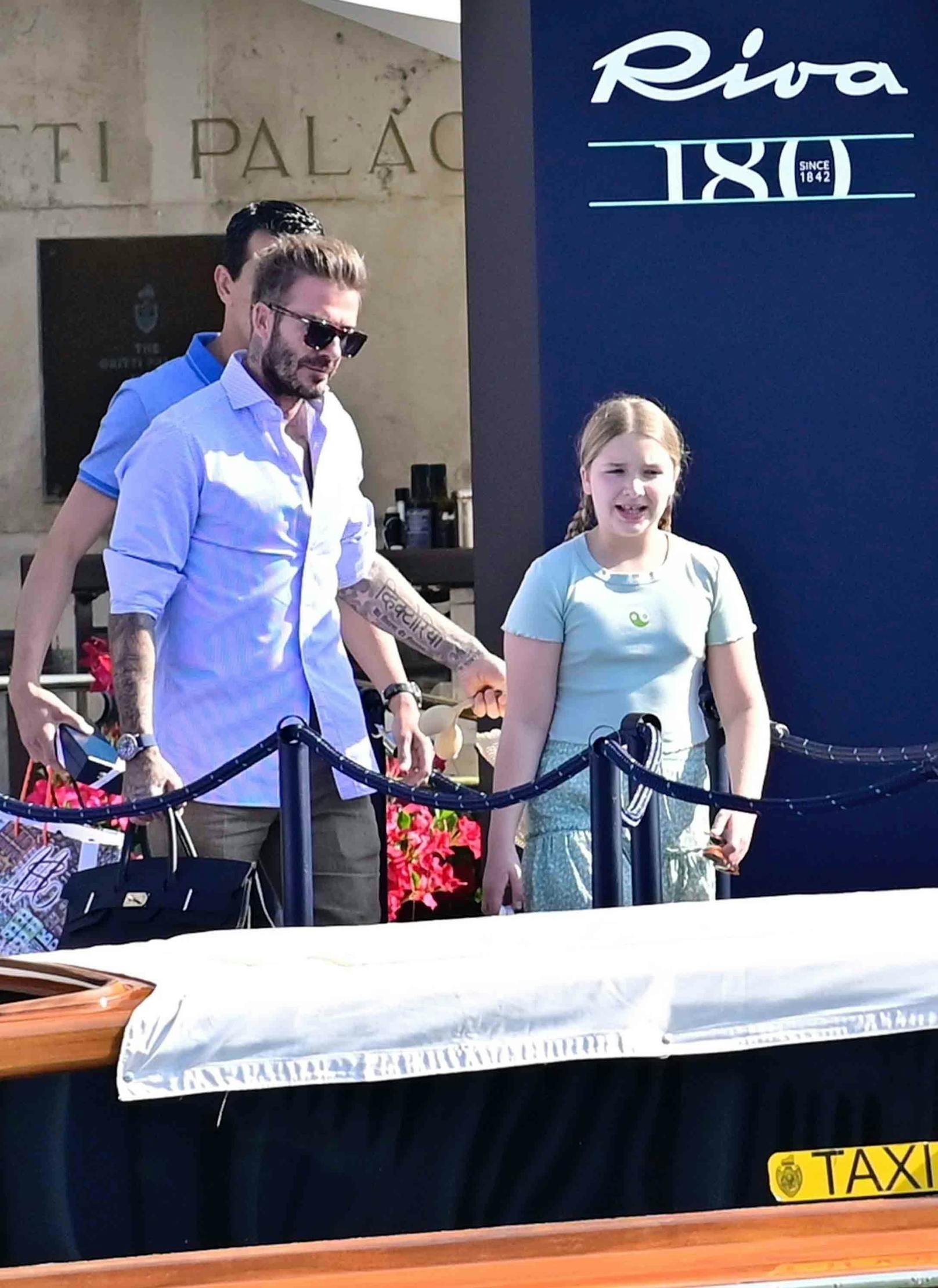 David Beckham mit Tochter Harper in Venedig unterwegs
