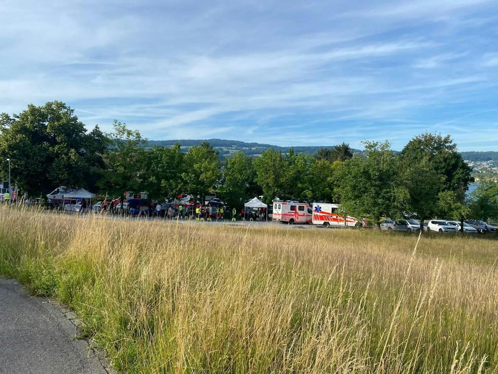 Rettungseinsatz in Wädenswil in der Schweiz.