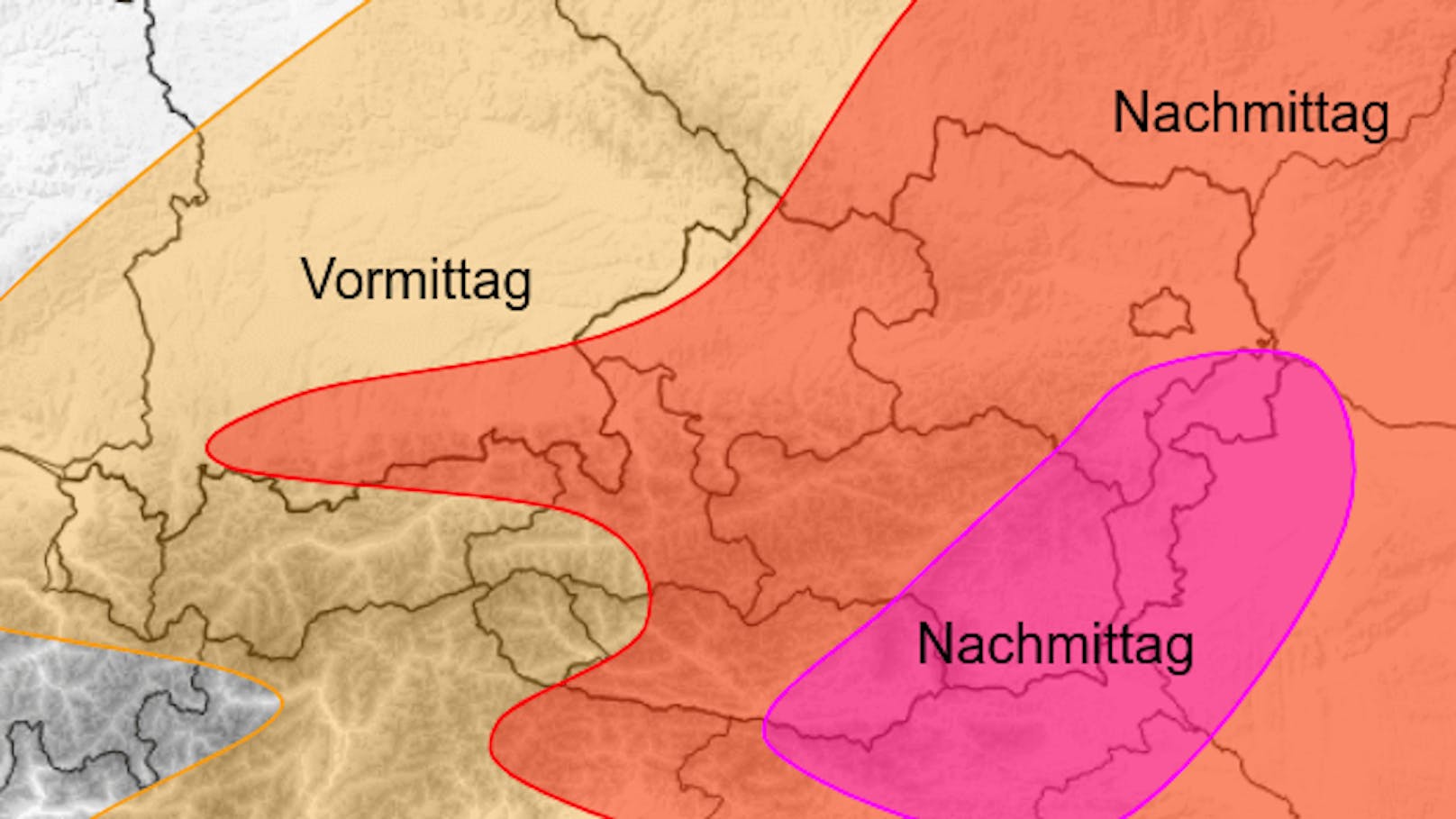 Unwetterpotenzial zu Fronleichnam.