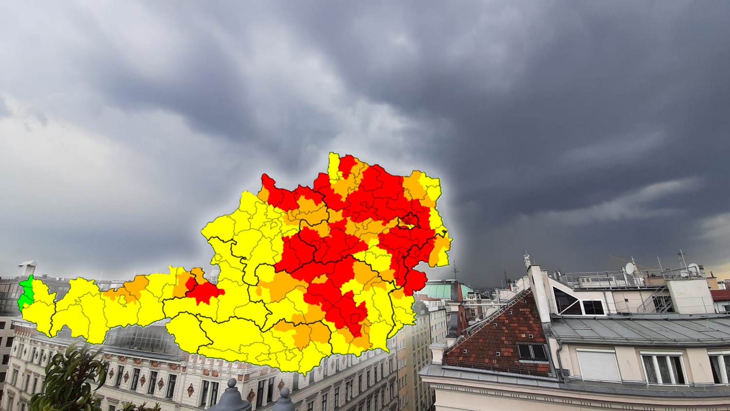 Für Wien wurde eine rote Unwetter-Warnung ausgerufen, doch das große Gewitter blieb aus.