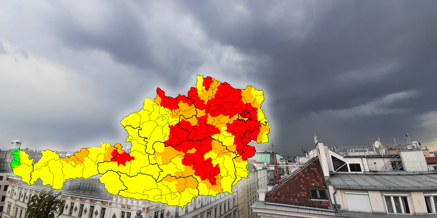 Auch für Wien wurde nun eine rote Gewitter-Warnung ausgegeben.