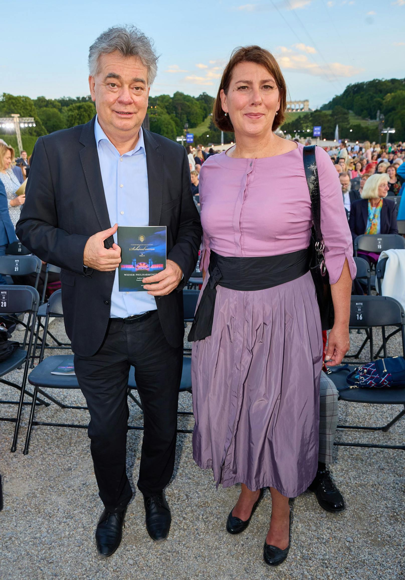 Vizekanzler Werner Kogler (Grüne) gemeinsam mit seiner Lebensgefährtin Sabine Jungwirth.