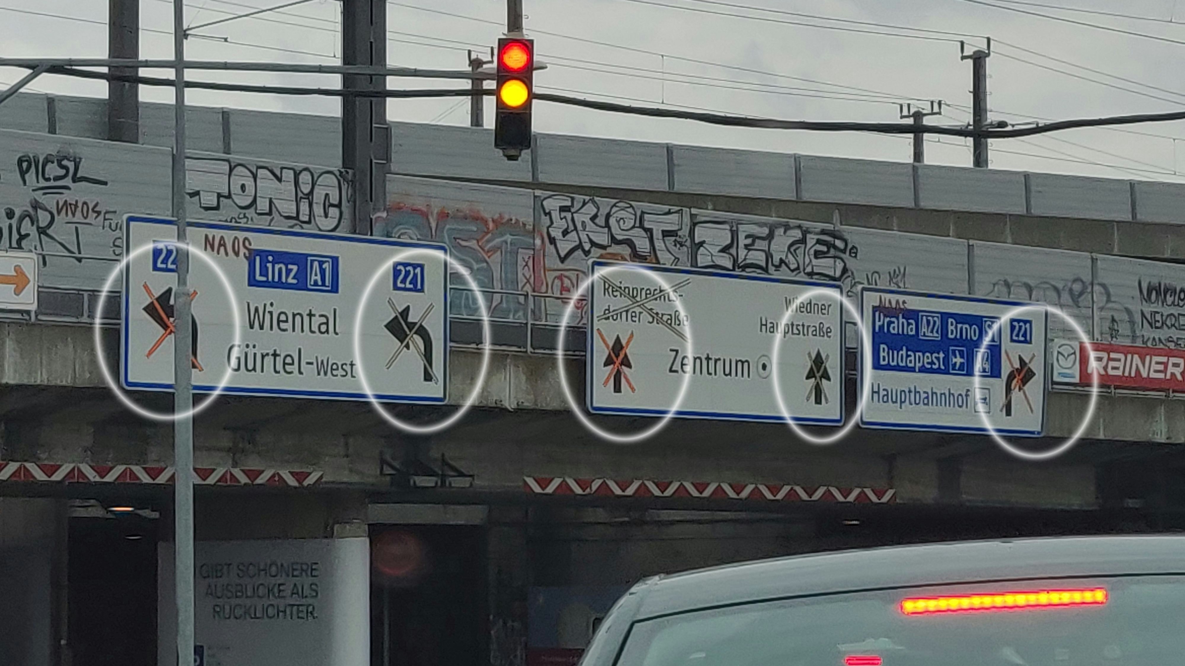 Triester Straße versinkt im Chaos