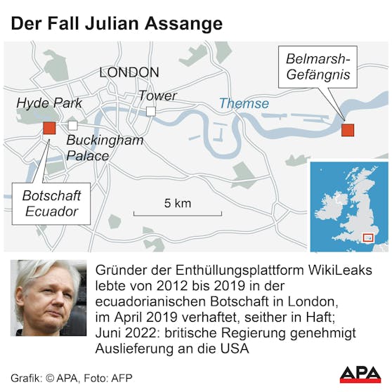 So lange ist Julian Assange bereits im Exil.&nbsp;