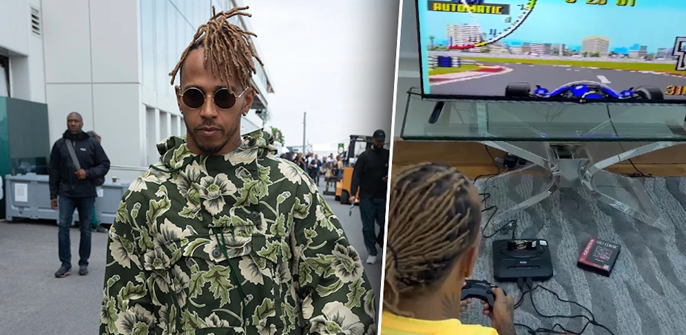Lewis Hamilton zockt Retro-Games