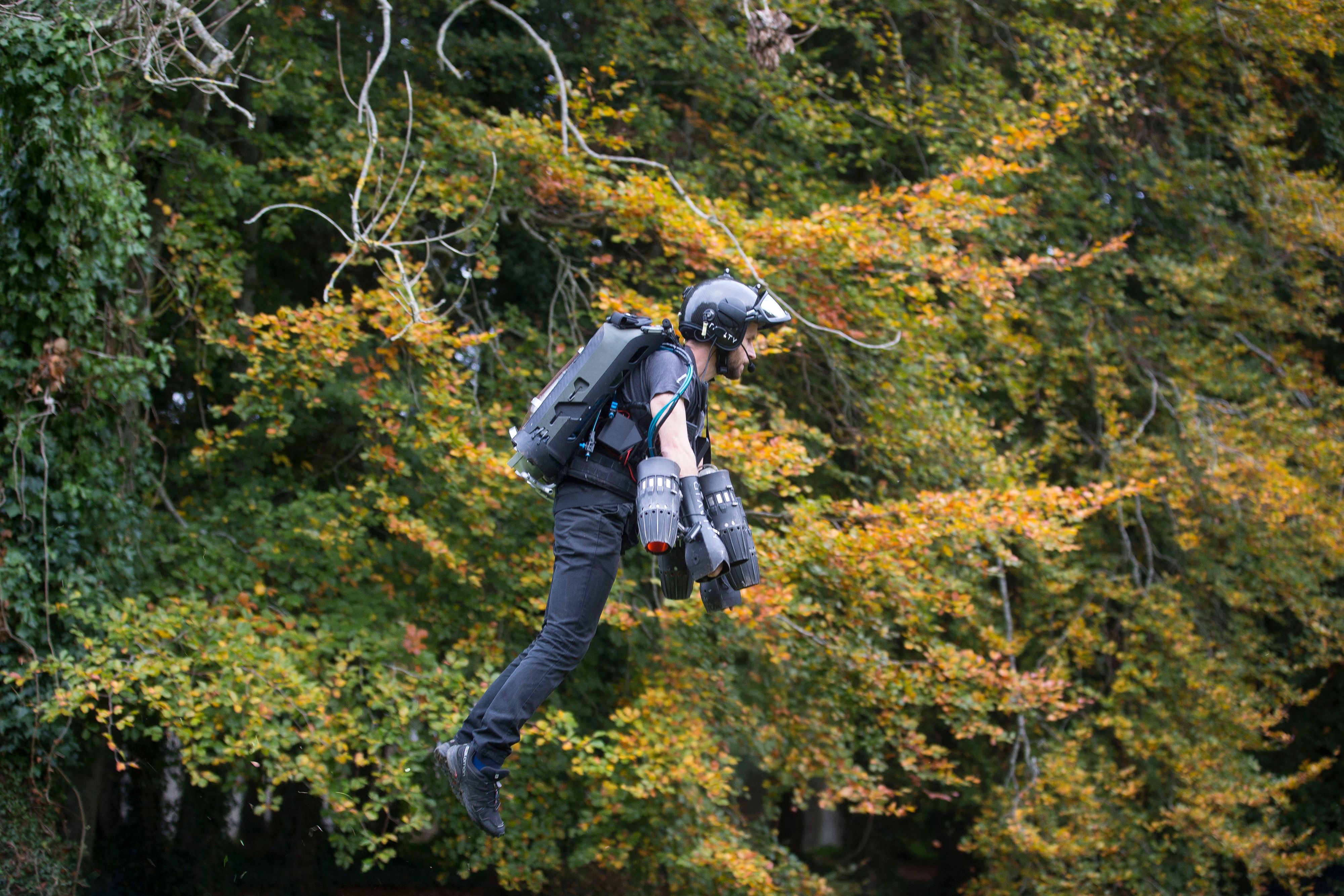 Jetpacks in Verwendung von Gravity Industries Ltd in Großbritannien.