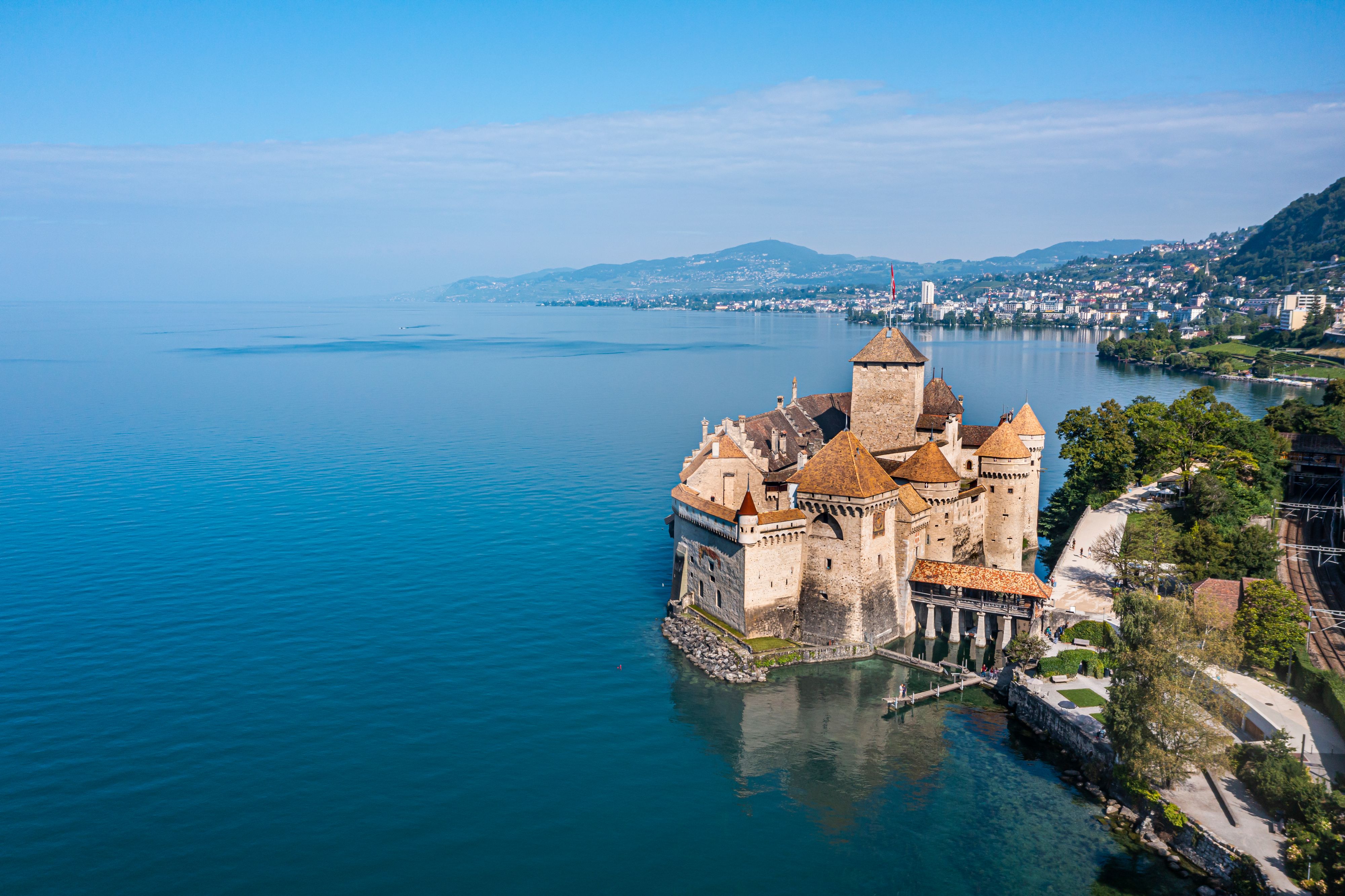 Der Genfersee in der Schweiz.