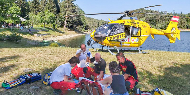 Per Rettungshubschrauber wurde die Kleine ins LKH Villach geflogen.