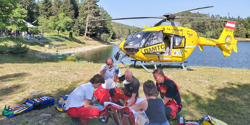 Per Rettungshubschrauber wurde die Kleine ins LKH Villach geflogen.