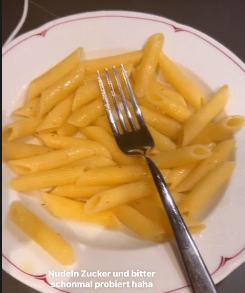 Pietro zeigt seinen Fans das ungewöhnliche Pasta-Gericht.