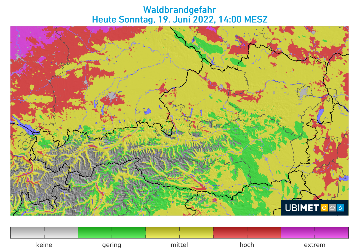 Waldbrandgefahr in Österreich