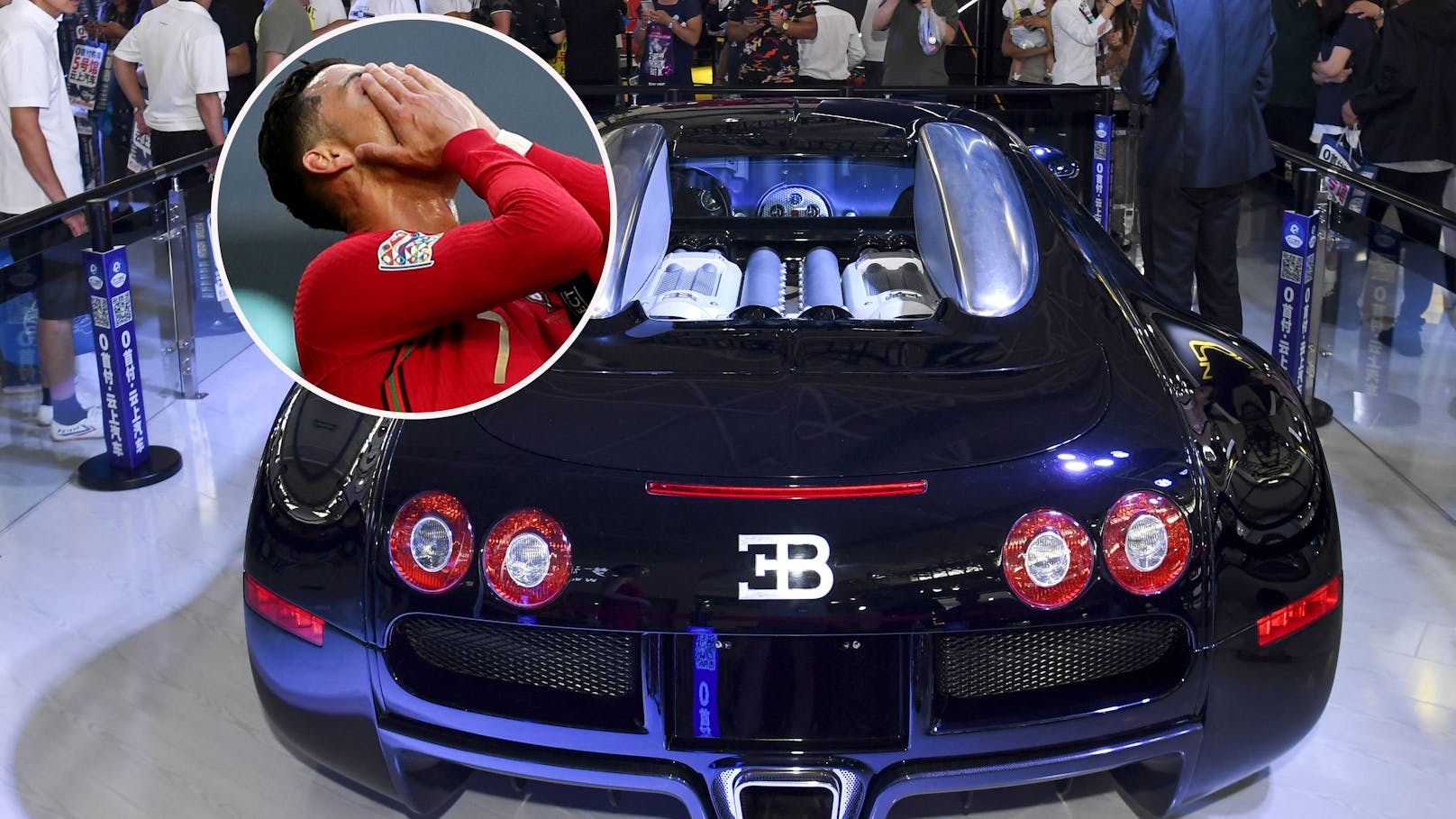 Cristiano Ronaldo ließ den Falschen ans Steuer seines Bugatti Veyron.