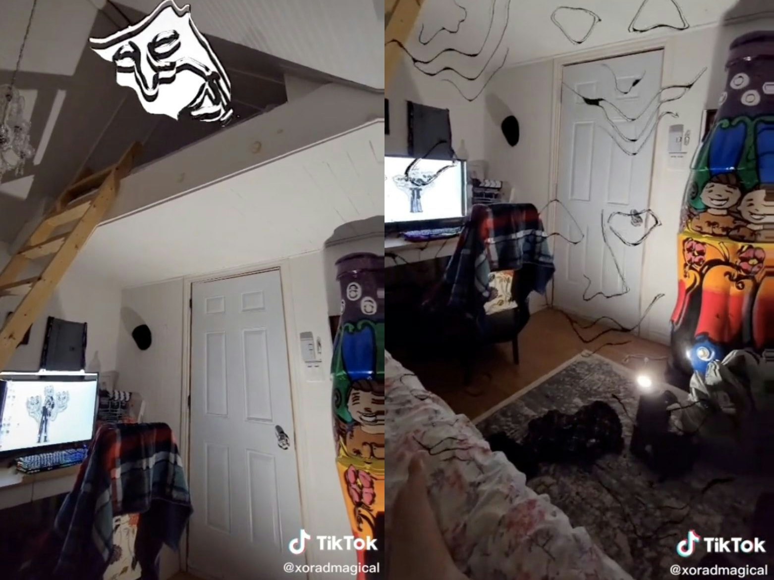 Christopher Grant alias XORAD zeigt auf seinem TikTok, wie sich seine psychische Krankheit "anfühlt".