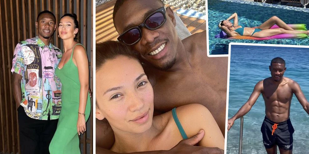 David Alaba und Shalimar Heppner schicken Grüße aus dem Urlaub.