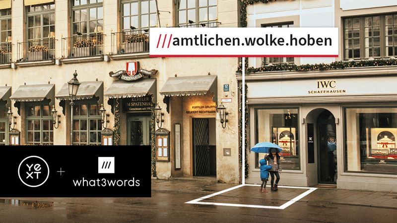 Yext gibt Kund*innen mit what3words mehr Kontrolle über ihre Standortdaten.