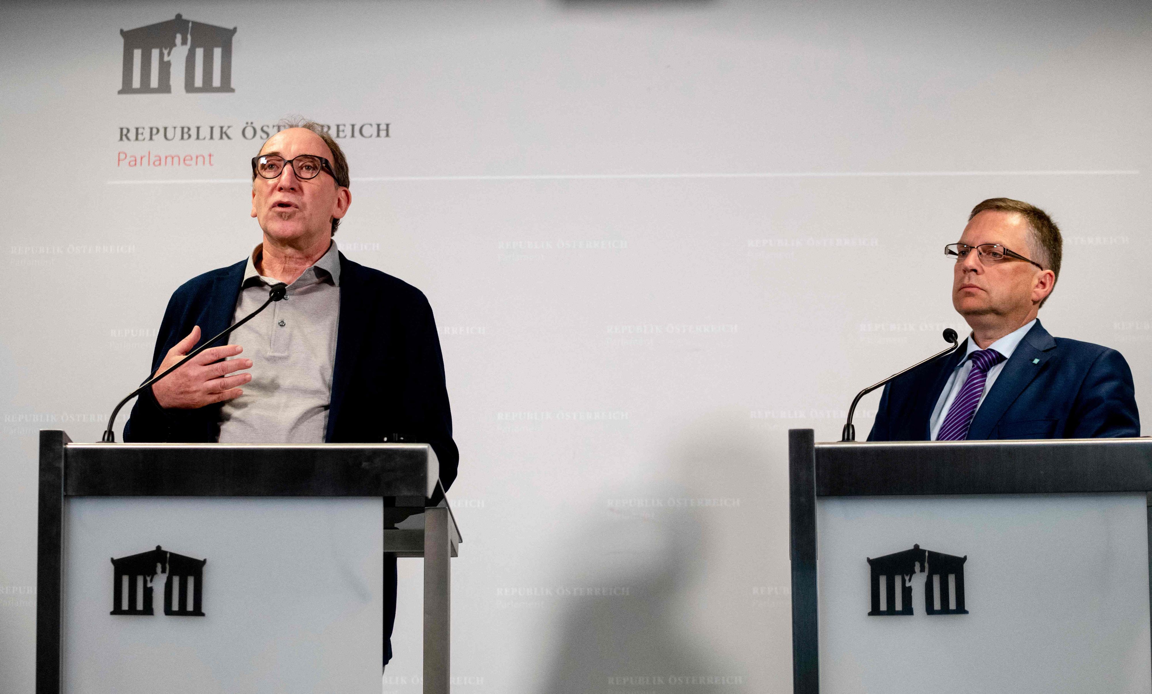 Gesundheitsminister Johannes Rauch (Grüne) und ÖVP-Klubobmann August Wöginger