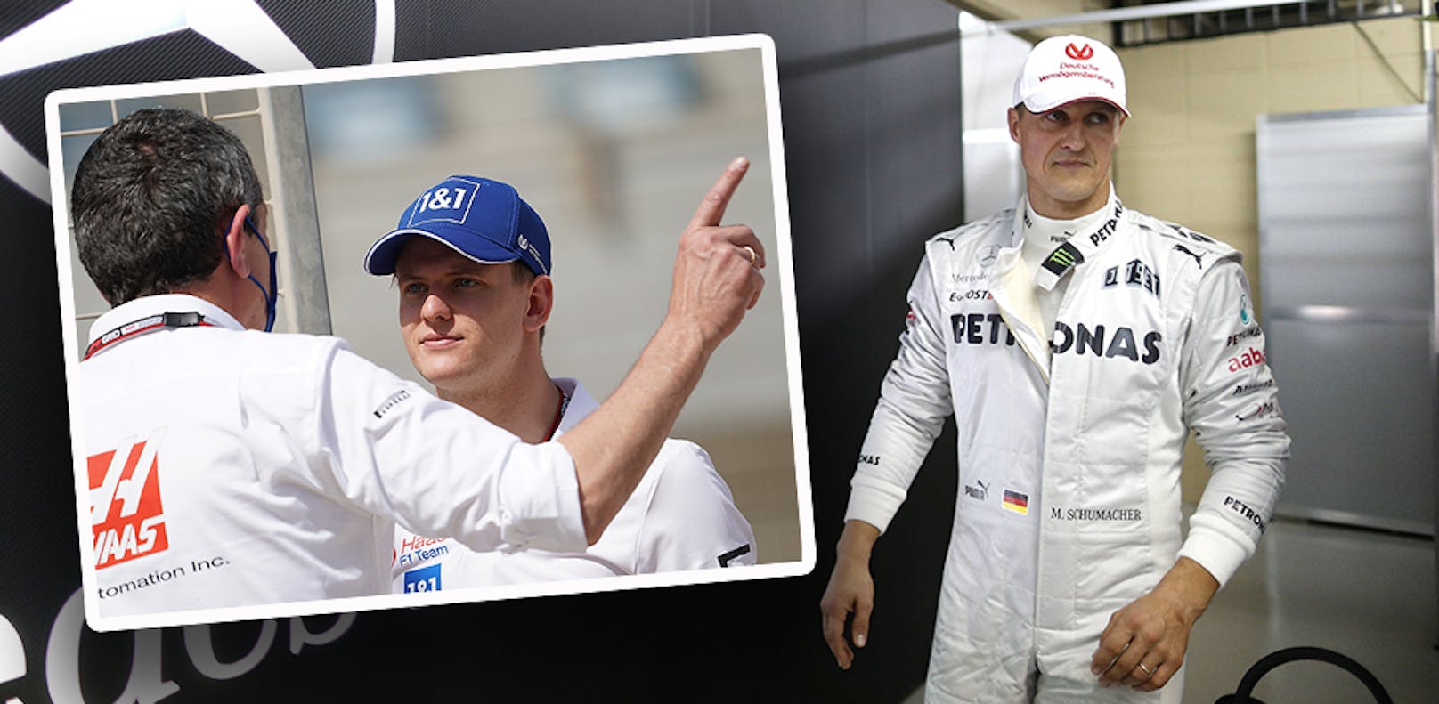 Michael Schumacher würde seinen Sohn gegen Teamchef Günther Steiner  verteidigen, glaubt Bernie Ecclestone. 