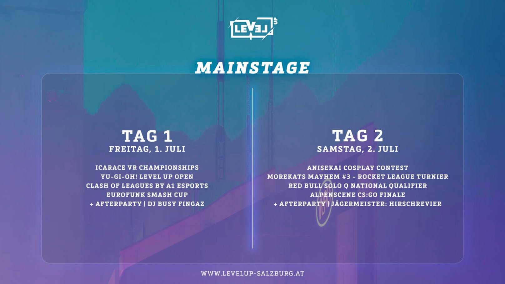 LEVEL UP für die Mainstage: eSports meets Card Gaming meets Cosplay meets Party! 