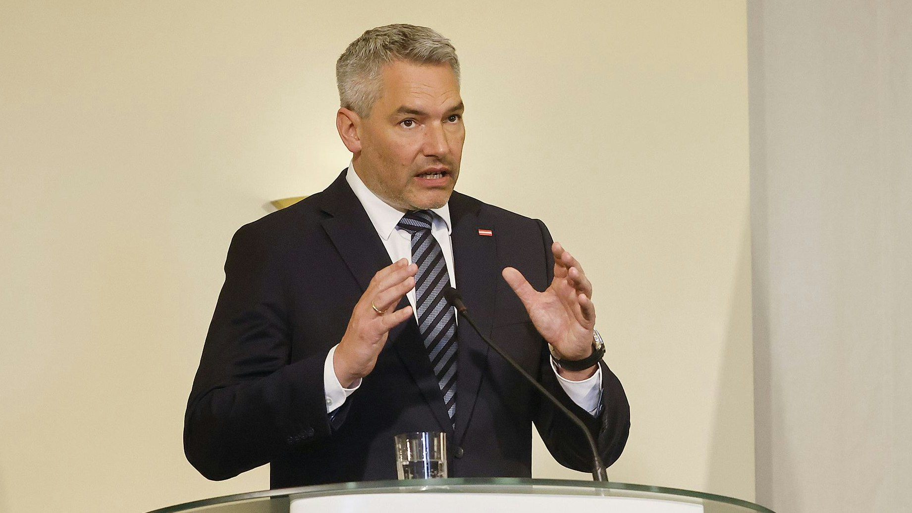 Für Karl Nehammer ist die Impfpflicht nicht die geeignete Maßnahme.