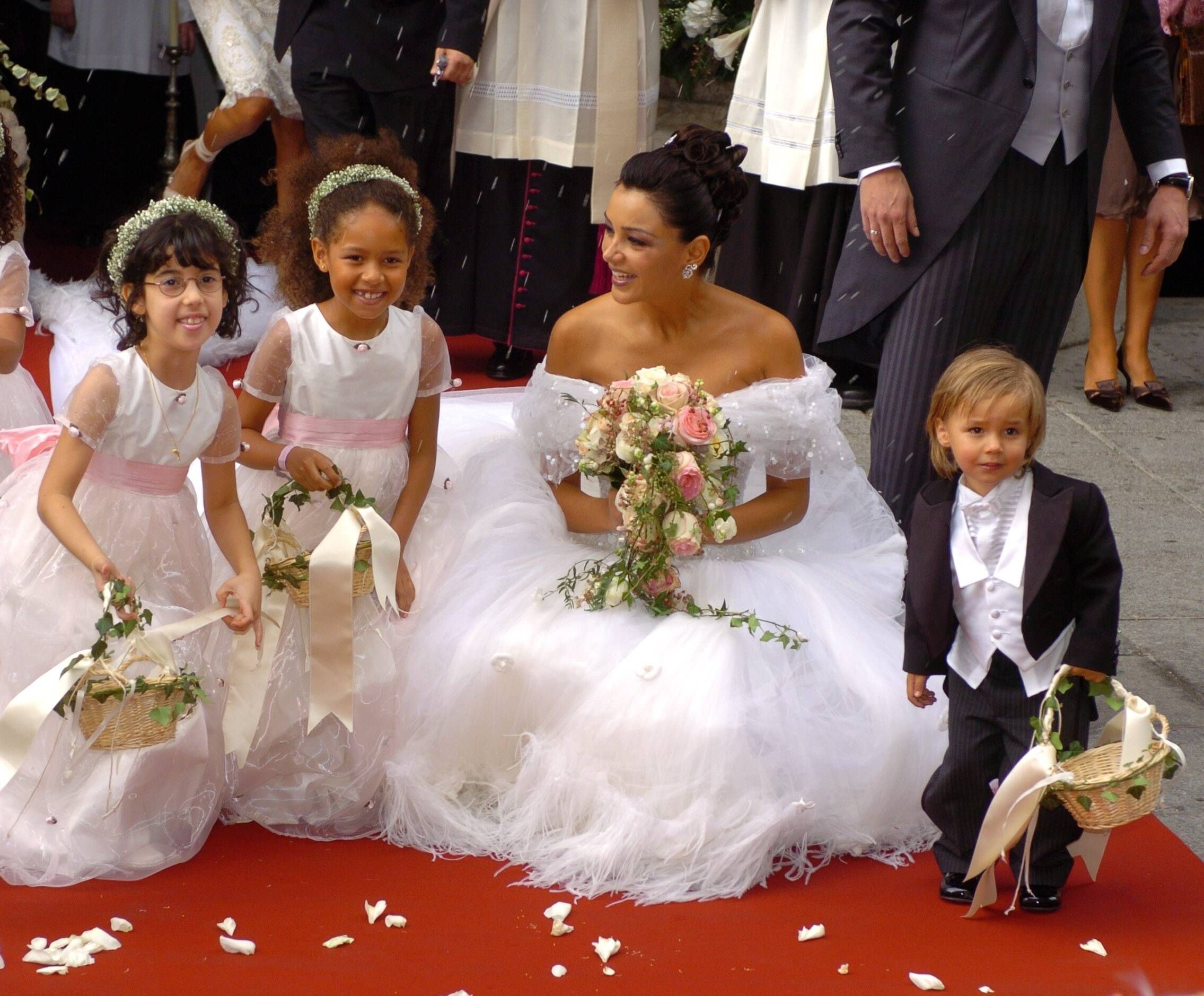 2005: Die Kirchliche Trauung von Verona und Franjo Pooth -  mit Sohn Sandiego 