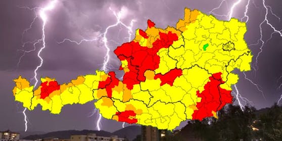 Unwetter-Alarm am Freitag in Österreich