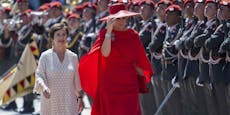 Königin Máxima in Wien – und wie sie das Hut-Problem löste
