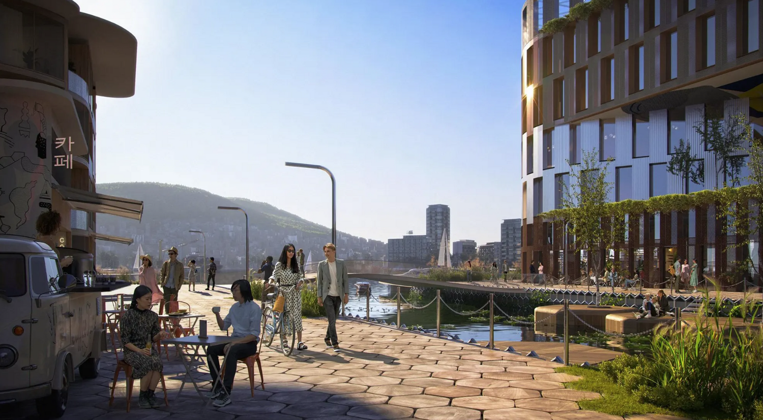 In einigen Gassen können die Bewohner wohl vergessen, dass sie auf einer schwimmenden Plattform sind.