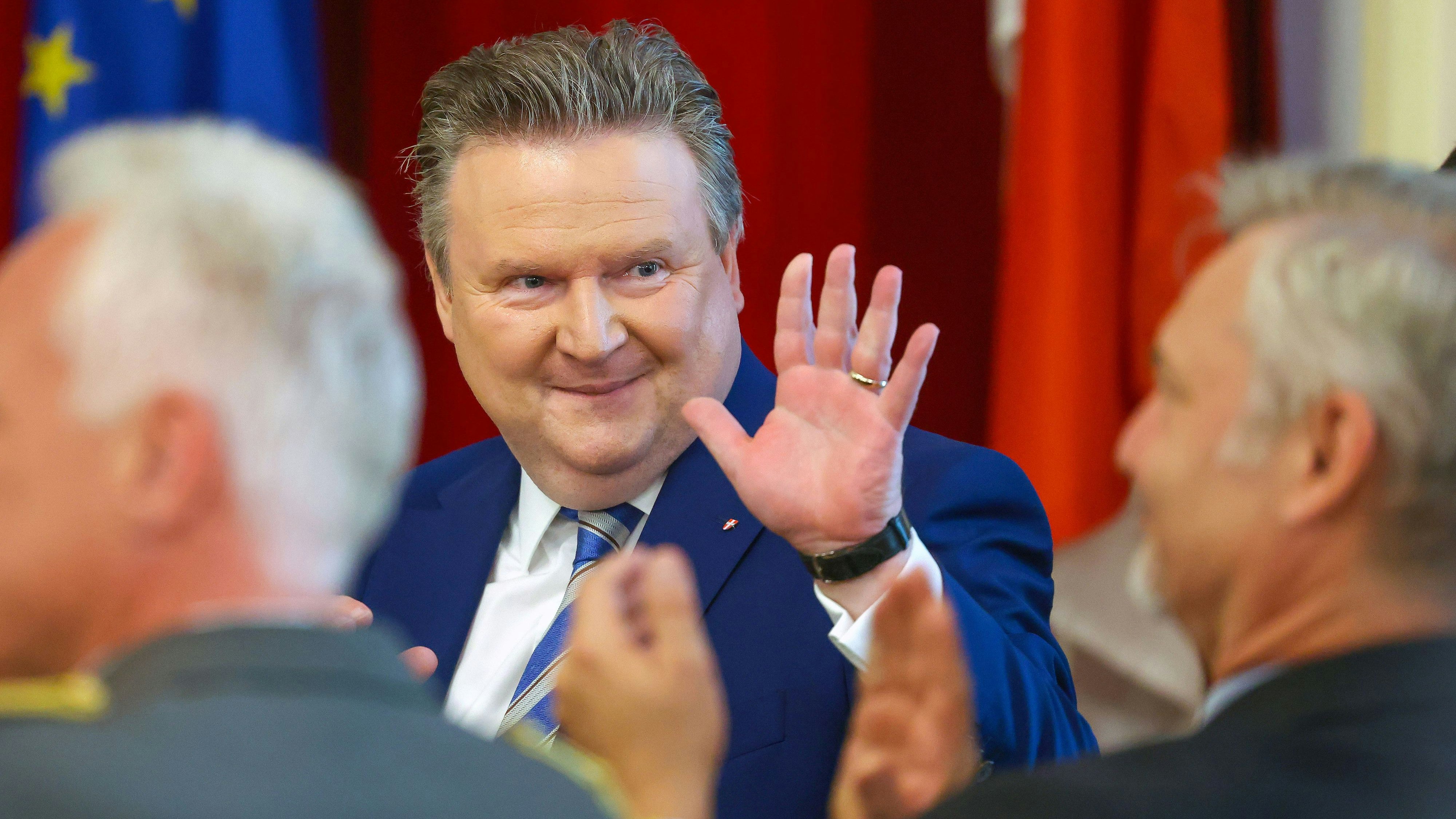 Bürgermeister und Landeshauptmann Michael Ludwig (SPÖ) bei der Verleihung des Bundesheer-Ehrenpreises "Pro Defensione" am 13. Juni 2022.