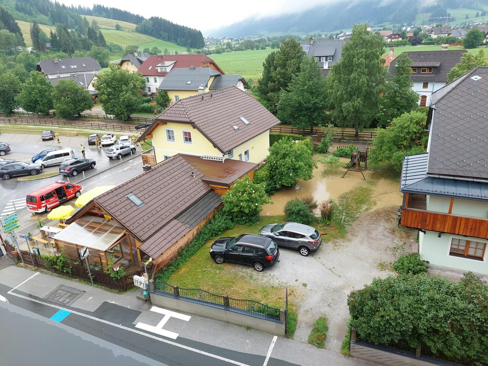 Auch in Tamsweg wurde Zivilschutzalarm ausgelöst, weil es zu Überflutungen kam.