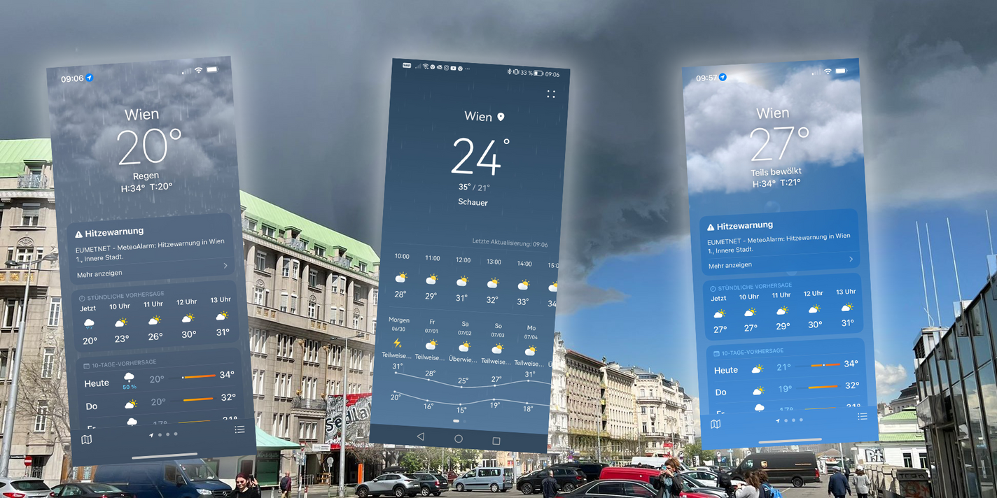 Von 20 bis 27 Grad und Regen bis Sonne war Mittwochfrüh alles dabei.