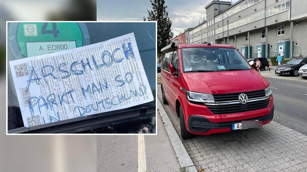 Dass der Augsburger seinen VW-Bus mitten auf dem Parkstreifen abstellte, ärgerte einen anderen Autofahrer besonders.