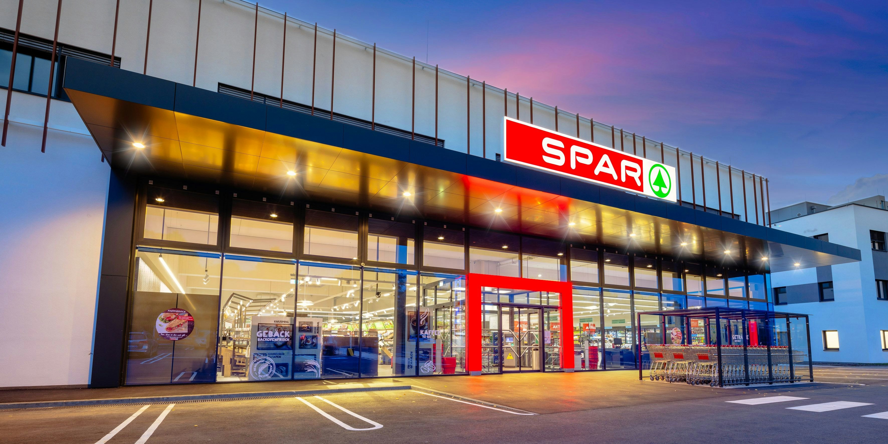 Die neue Spar-Filiale etwas außerhalb des Zentrums.