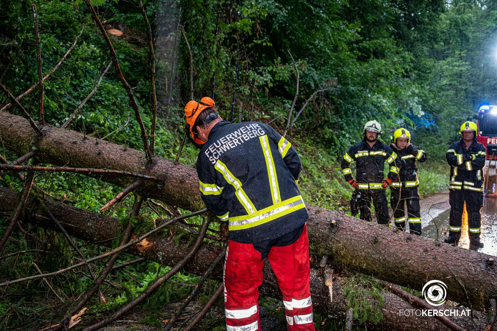 Erneut zogen am Mittwochabend wieder schwere Gewitter über das Land. Besonders betroffenen waren diesmal die Bezirke Perg und Freistadt im Mühlviertel.