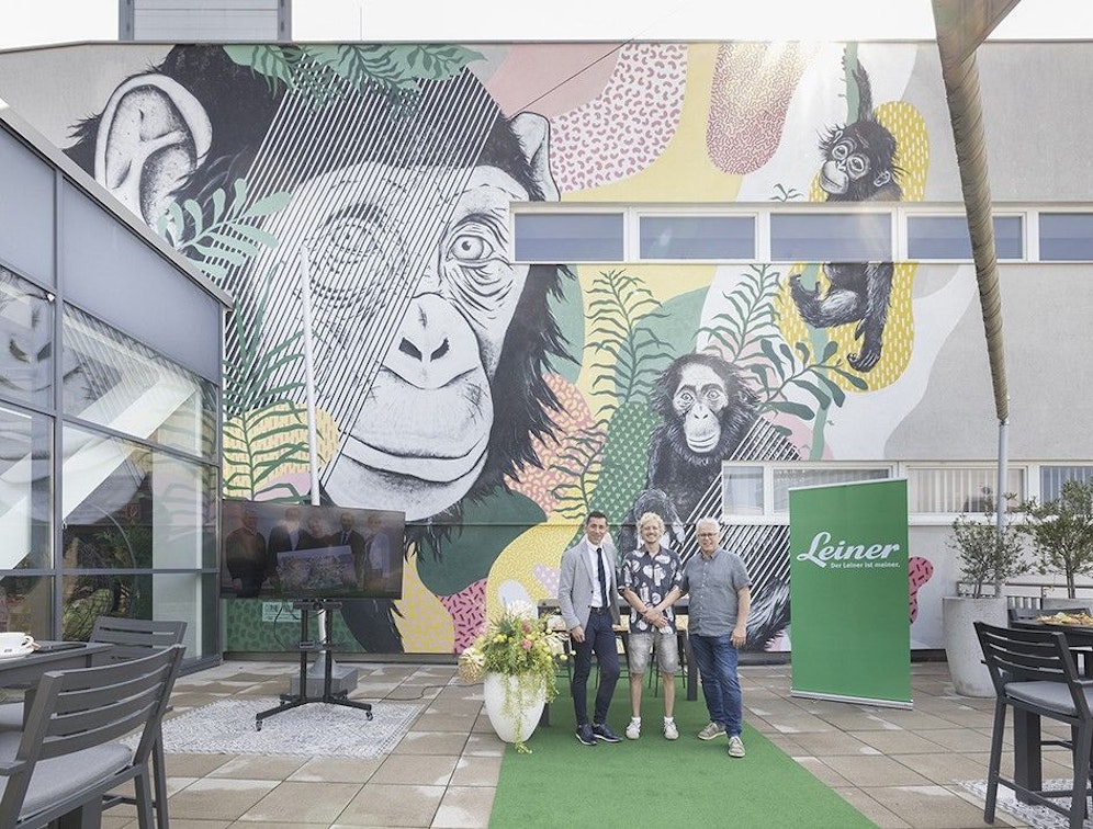 Leiner Graz Geschäftsleiter Robert Kogler, Sieger Gernot Passath, Leiter City of Design Koordination der Stadt Graz Wolfgang Skerget.