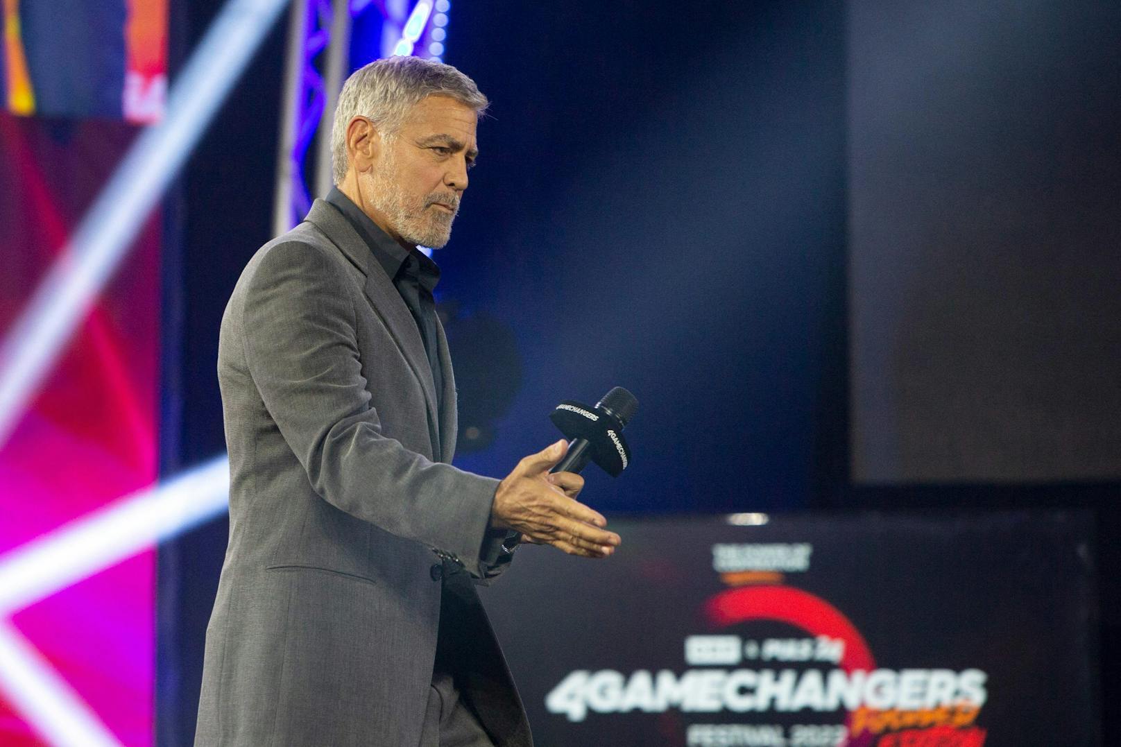 George Clooney war als Ehrengast geladen und freute sich über den Besuch in Wien.