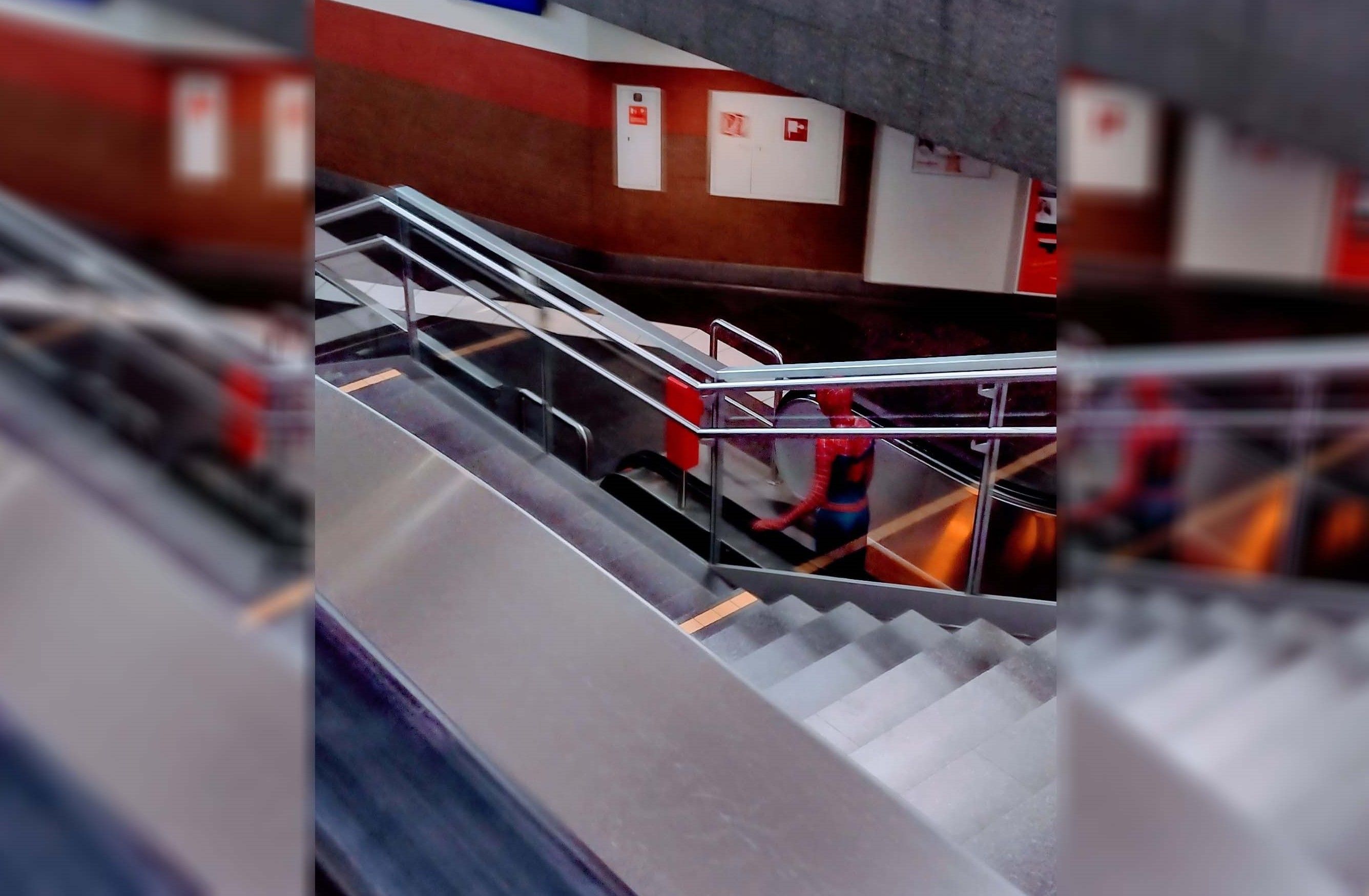 Spiderman verzichtete am Freitag auf seine Spinnweben und stieg auf die Dienste der ÖBB um.