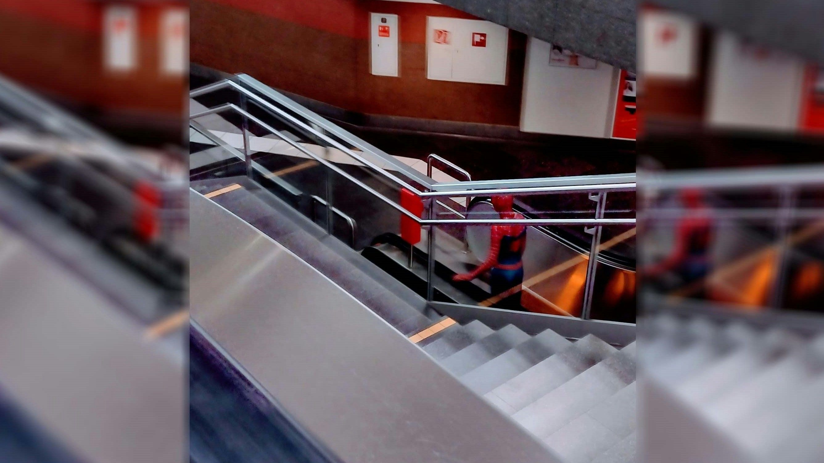 Spiderman mit Klima-Ticket? Fahrgast sorgt für Lacher