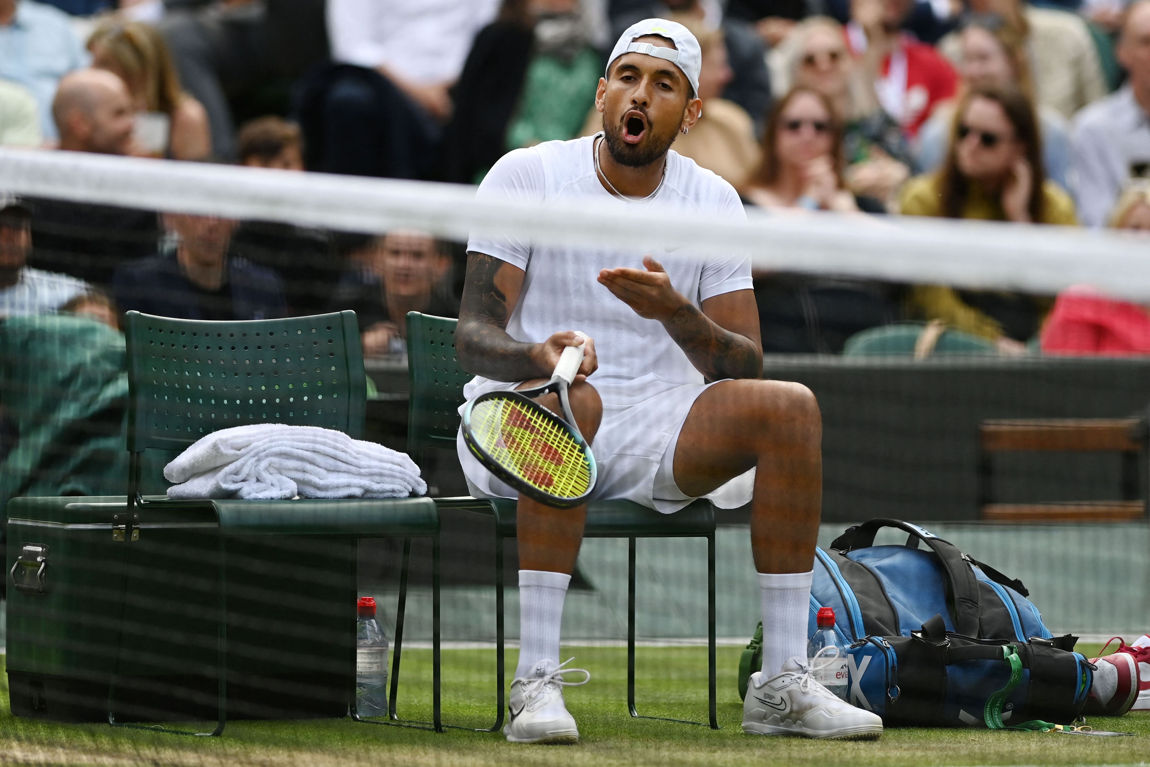 Nick Kyrgios regte sich im Duell über Gegner Stefanos Tsitsipas auf. 