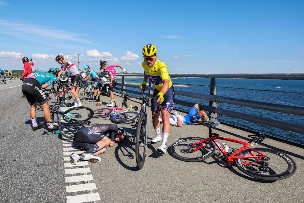 Der Belgier Yves Lampaert kam auf der zweiten Tour-Etappe zu Sturz. 